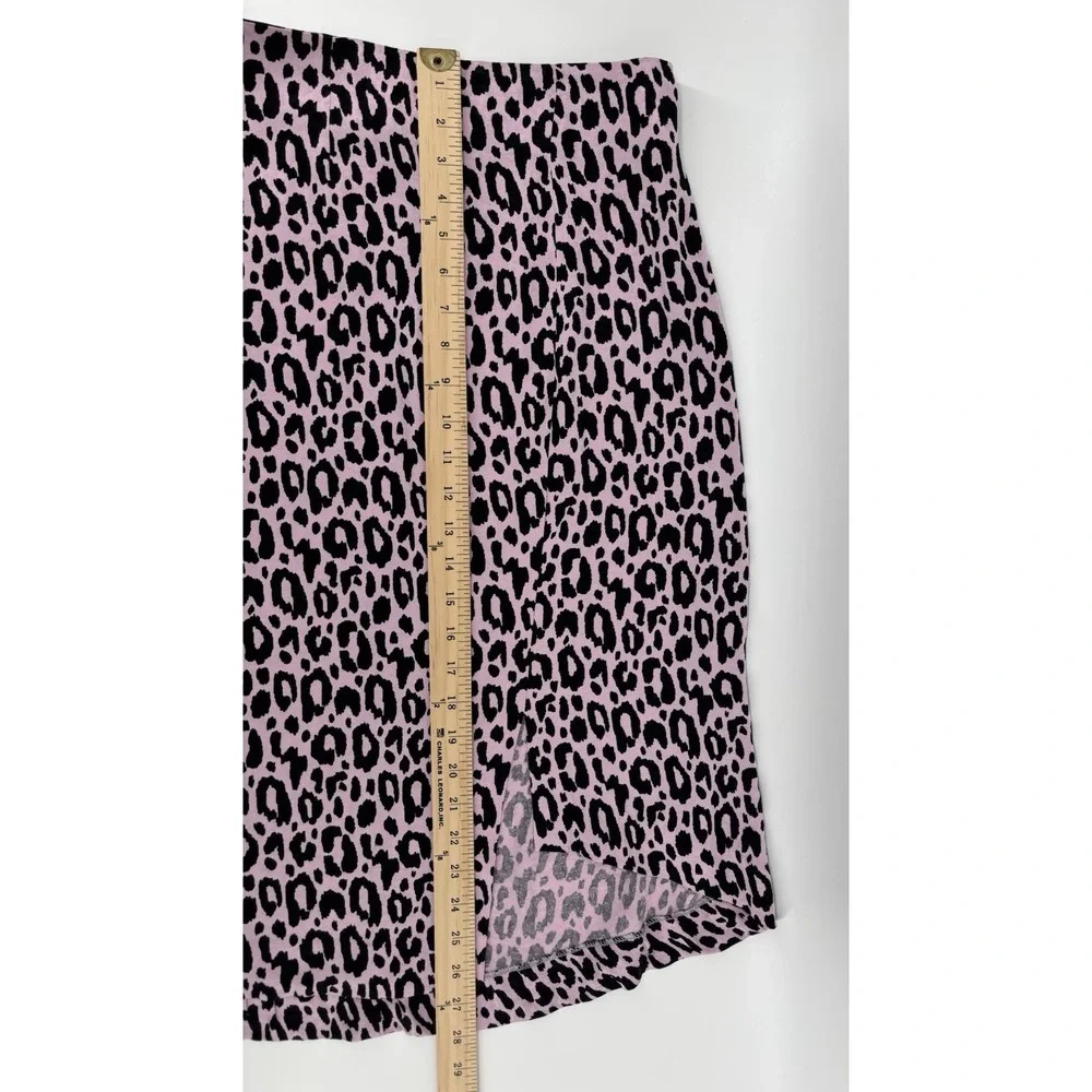 NWOT Maje Jipanta Leopard Print Side Slit Midi Skirt Sz 36 (US S) Hipster $295